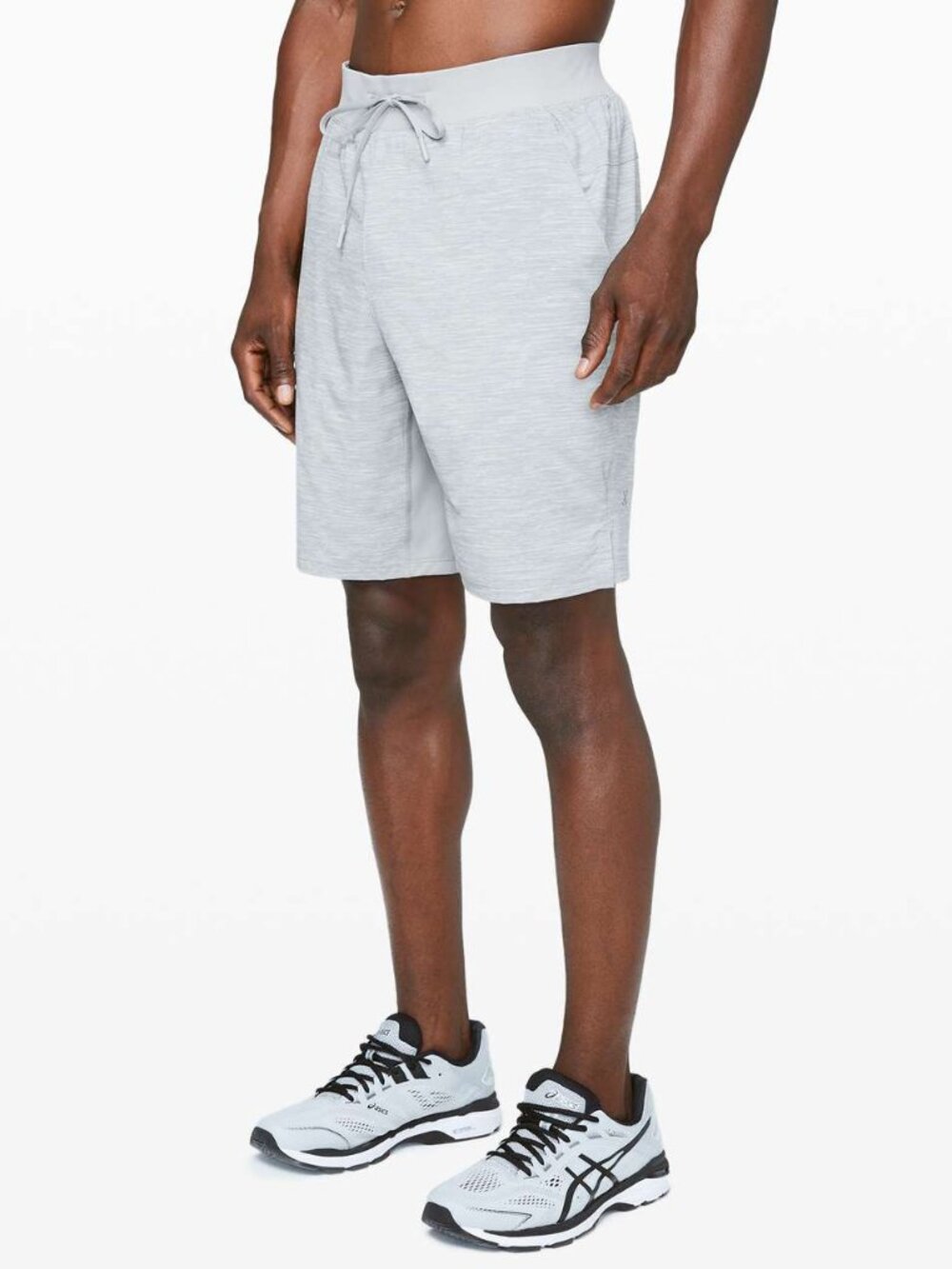 Lululemon Mens T.H.E. Shorts 9" Inseam Small Liner Heather Light Grey Athletic